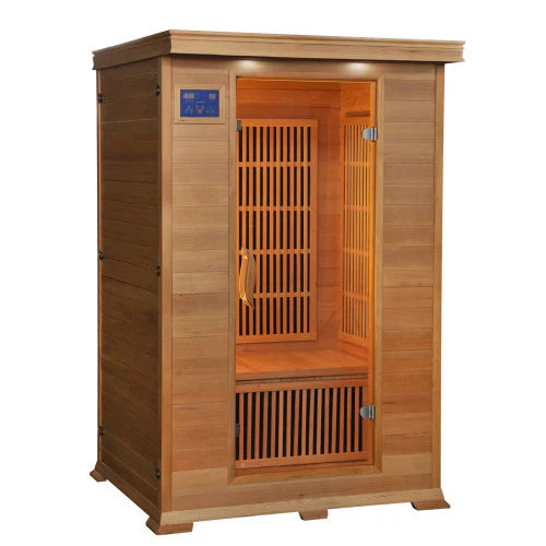 SunRay Evansport 2-Person Canadian Hemlock Infrared Sauna - 1665W