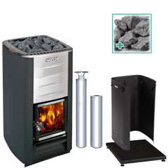 Harvia M3 16kW Wood-Burning Stove Package