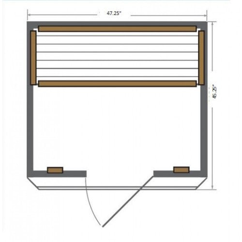 SunRay Sierra 2-Person Cedar Infrared Sauna with Carbon Heaters