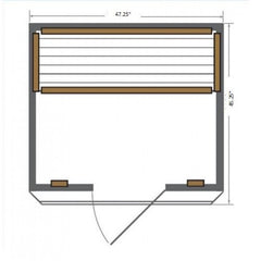 SunRay Sierra 2-Person Canadian Cedar Infrared Sauna - 7 Carbon Heaters