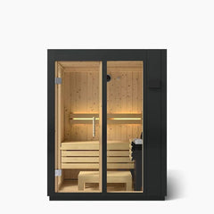 2-person Indoor Sauna | Kohler C1 Indoor Sauna Kit, Graphite Grey