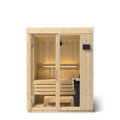 2-person Indoor Sauna | Kohler C1 Indoor Sauna Kit, Scandinavian Spruce