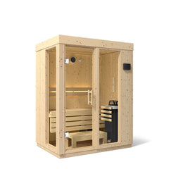 2-person Indoor Sauna | Kohler C1 Indoor Sauna Kit, Scandinavian Spruce