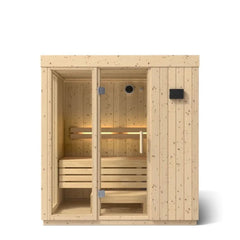 3-person Indoor Sauna | Kohler C1 Indoor Sauna Kit, Scandinavian Spruce