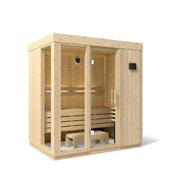 3-person Indoor Sauna | Kohler C1 Indoor Sauna Kit, Scandinavian Spruce