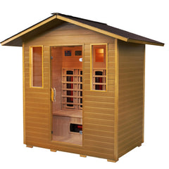 SunRay Cayenne 4-Person Outdoor Infrared Sauna with Ceramic Heaters