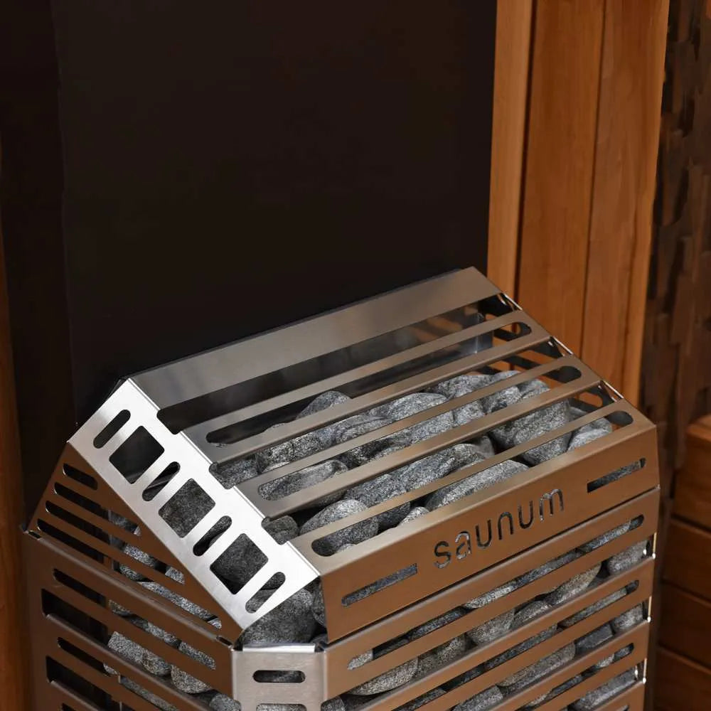 Saunum AIR 5 Stainless Steel WiFi Sauna Heater Package