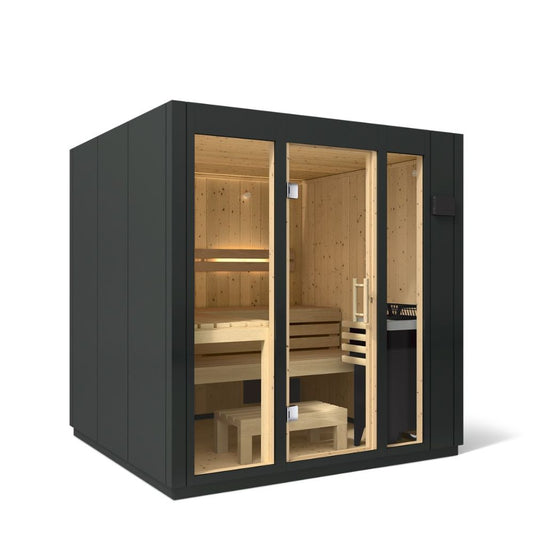 5-person Indoor Sauna | Kohler C1 Indoor Sauna Kit, Graphite Grey