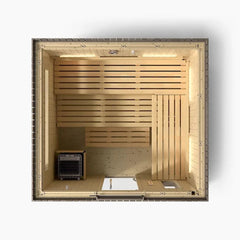 6-Person Outdoor Sauna | Kohler C2 Outdoor Sauna Kit, Weathered Grey Spruce