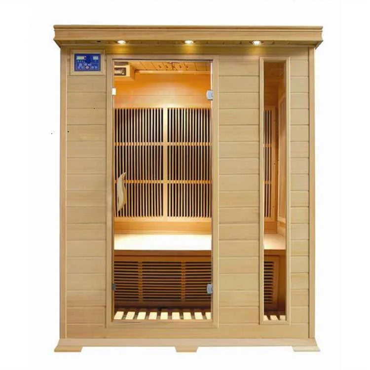 SunRay Aspen 3-Person Hemlock Infrared Sauna with Carbon Heaters