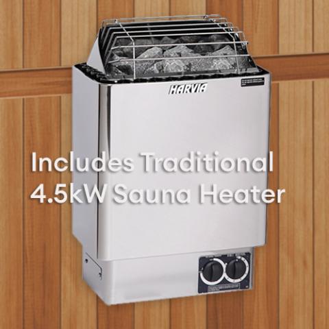 4-Person Finnmark FD-5 Trinity XL Infrared & Steam Sauna Combo