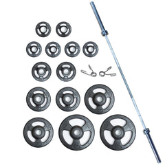Iso-Grip Rubber-Encased Steel Olympic Plate Set | York Barbell