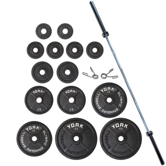 Legacy Cast Iron Olympic Plate Set (300lb) | York Barbell