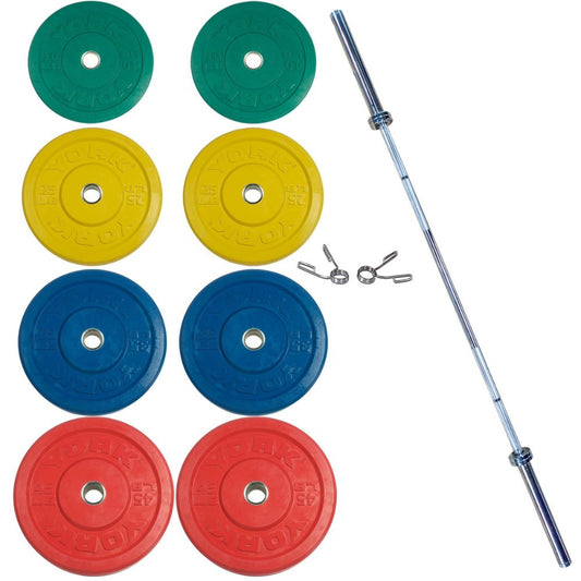 Rubber Training Bumper Plate Set (Color) | York Barbell