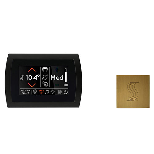 ThermaSol SignaTouch Control (Recessed, Black Trim) + Steam Head Kit (Square)