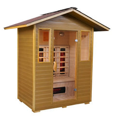 SunRay Grandby 3-Person Outdoor Infrared Sauna with Ceramic Heaters