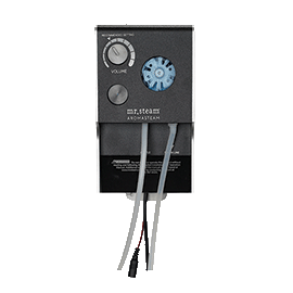 AromaFlo steam aromatherapy metering pump atomizer in a sleek black design with adjustable settings.