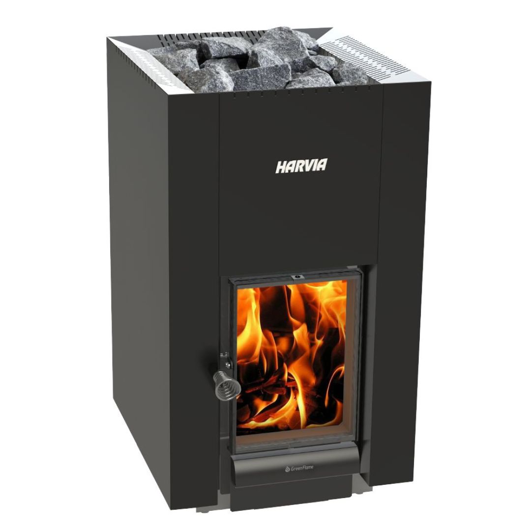 Harvia Linear 22 Green Flame Wood-Burning Sauna Stove 15.7kW