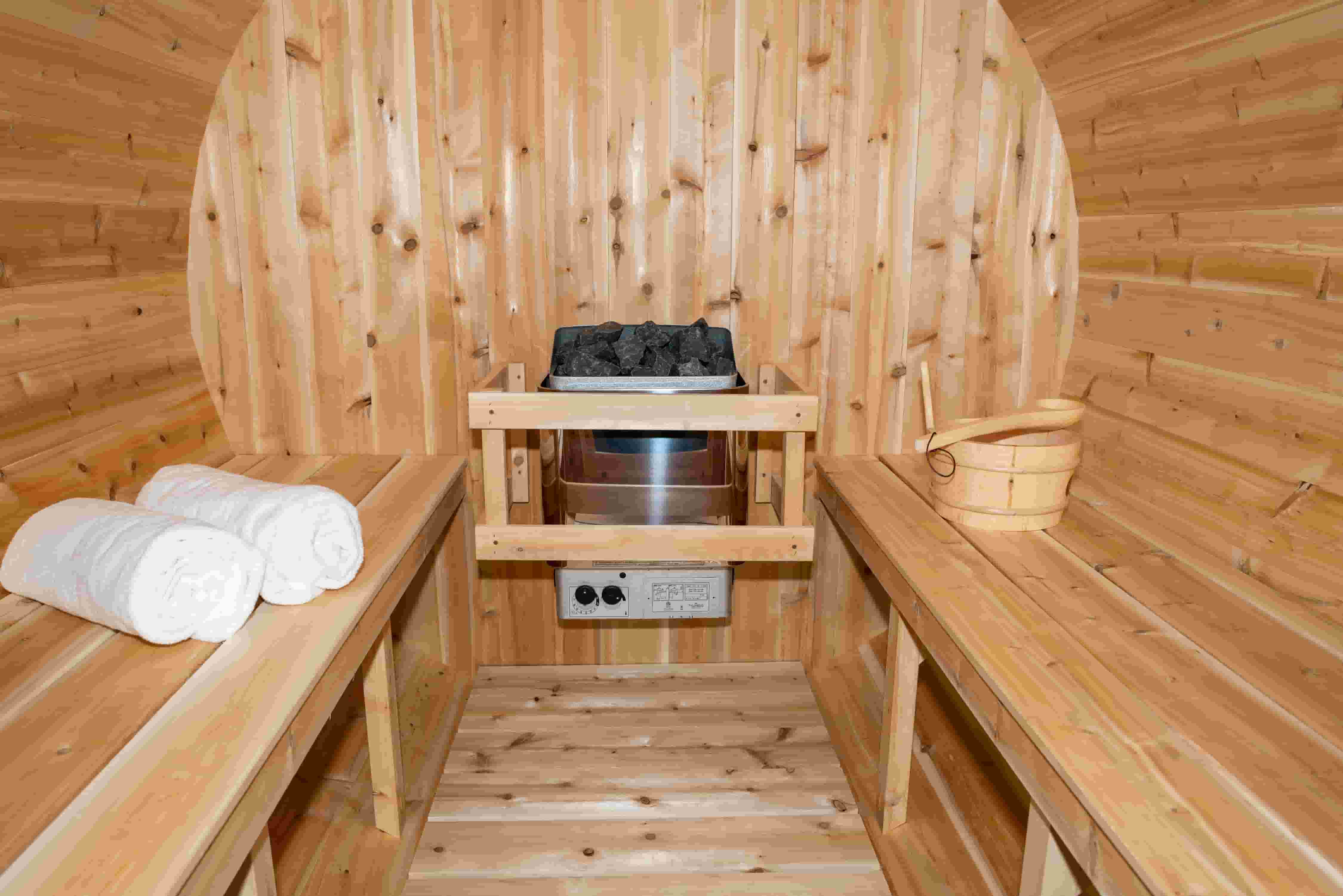 Dundalk Leisurecraft Canadian Timber Serenity 4-Person Barrel Sauna (CTC2245W)