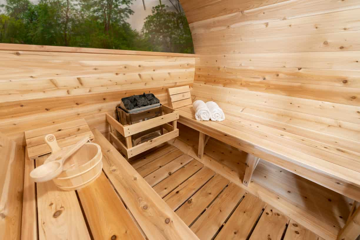 Dundalk Leisurecraft Canadian Timber Tranquility MP 4-Person Barrel Sauna (CTC2345MP)