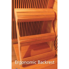 SunRay Evansport 2-Person Canadian Hemlock Infrared Sauna - 1665W