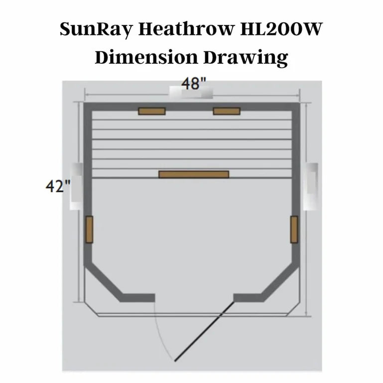 SunRay Heathrow 2-Person Indoor Infrared Sauna