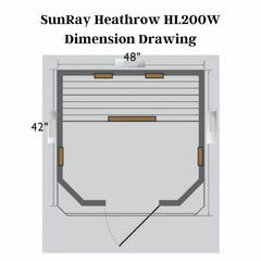 SunRay Heathrow 2-Person Indoor Infrared Sauna