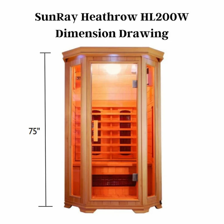 SunRay Heathrow 2-Person Indoor Infrared Sauna