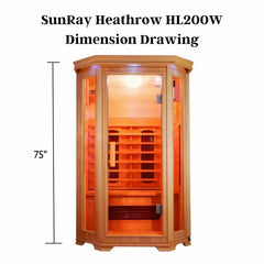 SunRay Heathrow 2-Person Indoor Infrared Sauna