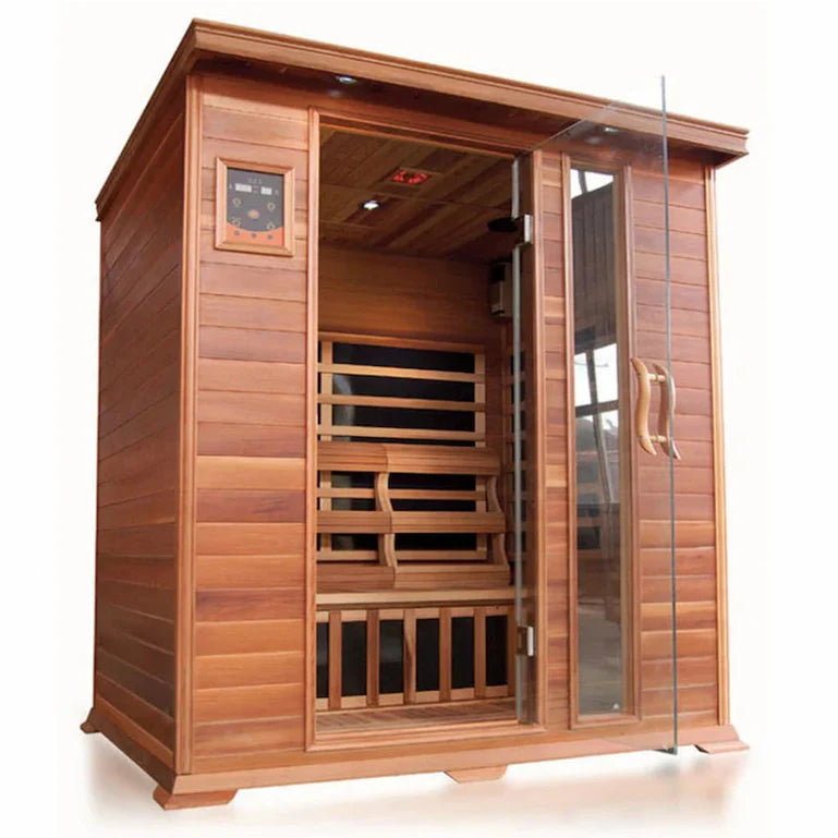 SunRay Savannah 3-Person Cedar Infrared Sauna with Carbon Heaters