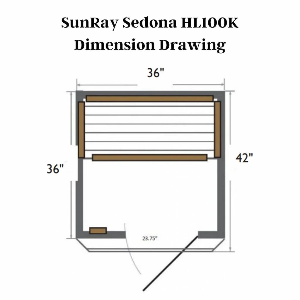 SunRay Sedona 1-Person Cedar Infrared Sauna with Carbon Heaters