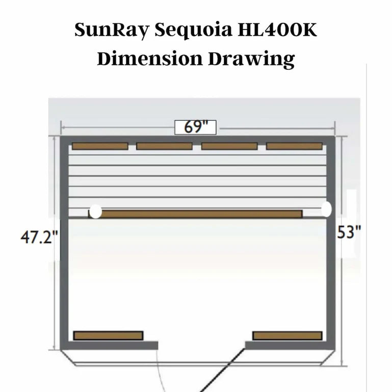 SunRay Sequoia 4-Person Cedar Infrared Sauna with Carbon Heaters