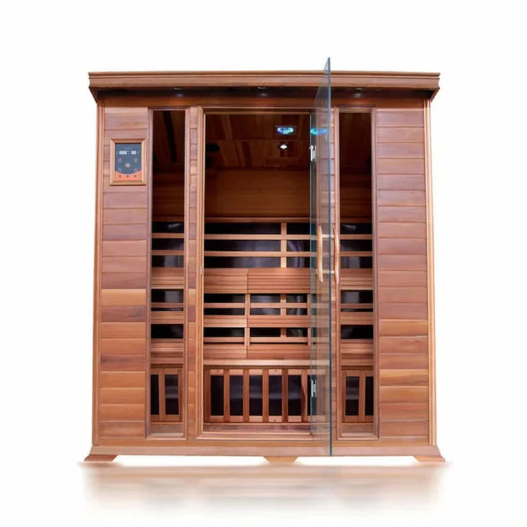 SunRay Sequoia 4-Person Cedar Infrared Sauna with Carbon Heaters